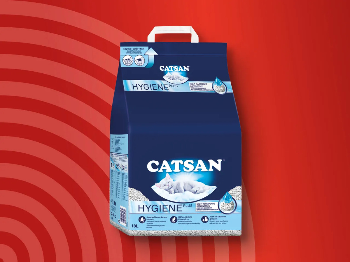Bild 1 von Catsan Hygiene Plus Katzenstreu, 
         18 l