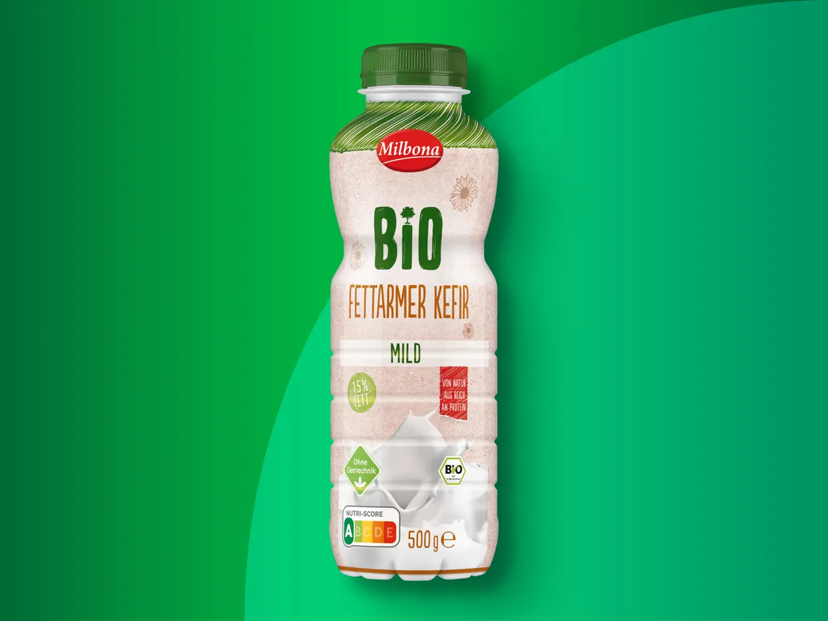 Bild 1 von Milbona Bio Fettarmer Kefir Mild, 
         500 g zzgl. -.25 Pfand