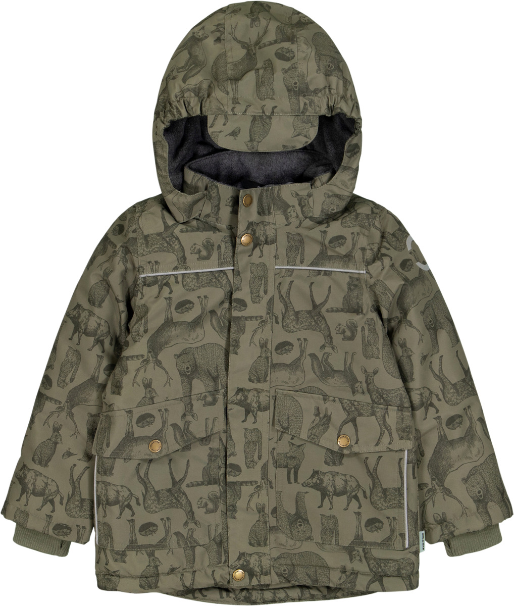 Bild 1 von Mikk-Line Schneejacke mit Tier-Muster, grün, Gr. 98/104