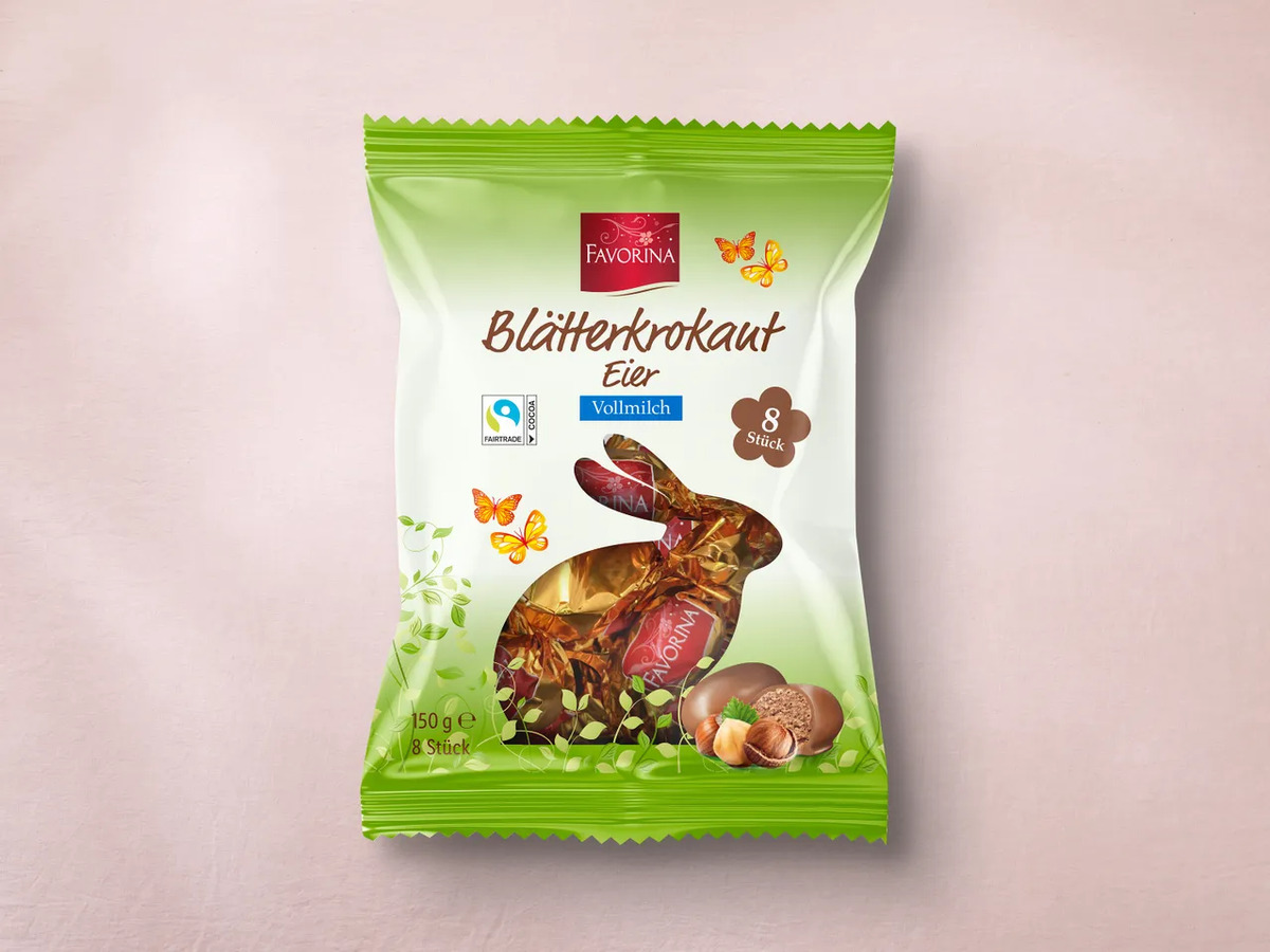 Favorina Blätterkrokant Eier, 150 g von Lidl ansehen!