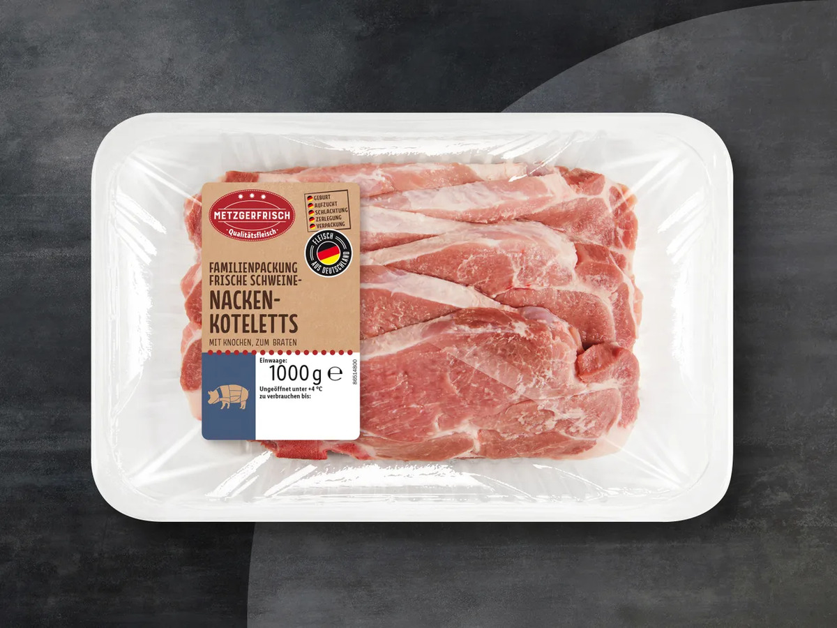 Bild 1 von Metzgerfrisch Frische Schweine-Nackenkoteletts, 
         1 kg