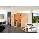 Bild 1 von Weka Massivholz-Sauna 'Valida 2 Eck' mit 7,5 kW OS-Ofenset, Steuerung, Glastür, Fenster 187 x 170 x 203,5 cm