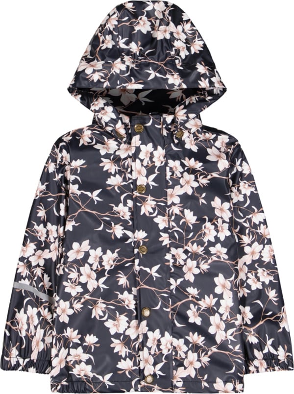 Bild 1 von Mikk-Line Regenjacke mit Blumen-Muster, blau, Gr. 98/104