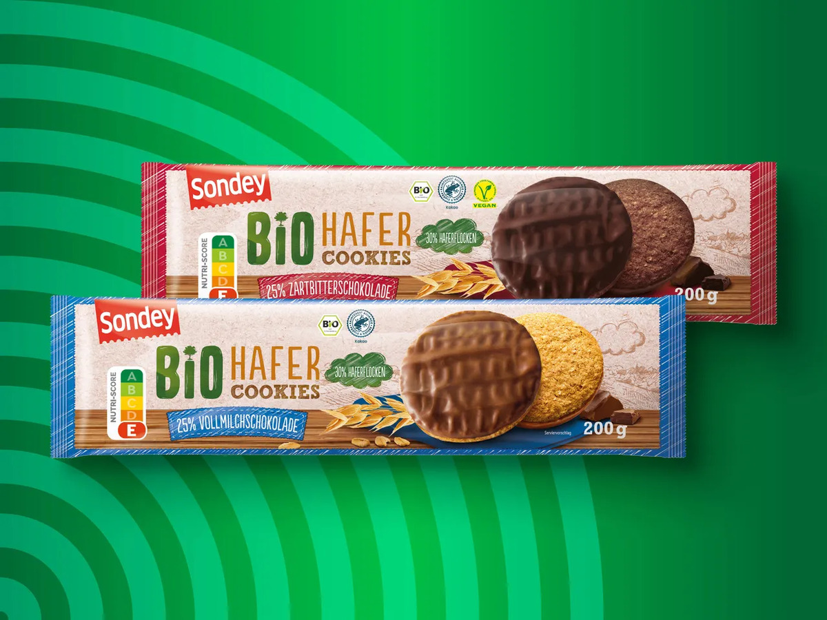 Bild 1 von Sondey Bio Hafer Cookies, 
         200 g