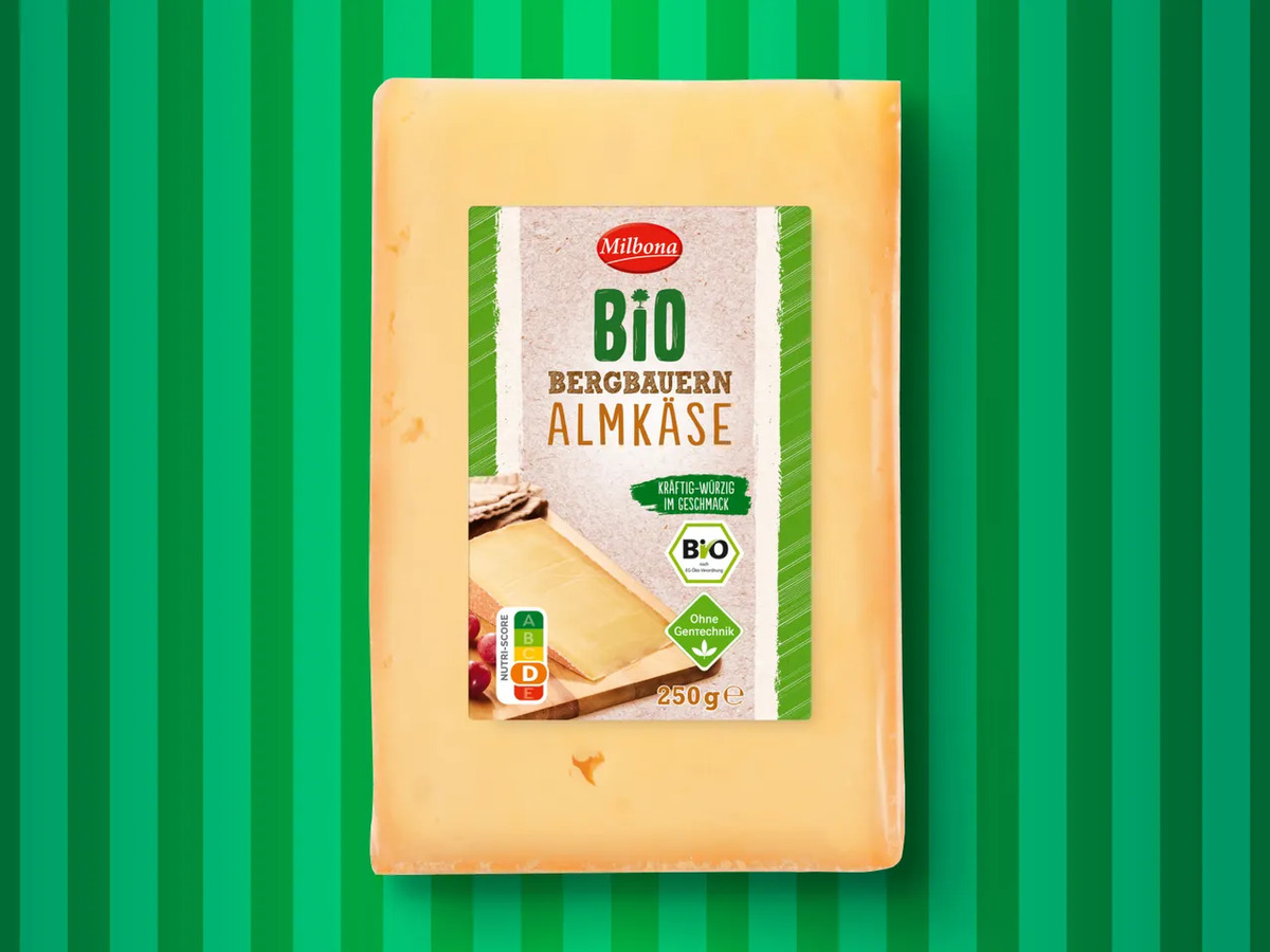 Bild 1 von Milbona Bio Bergbauernkäse, 
         250 g