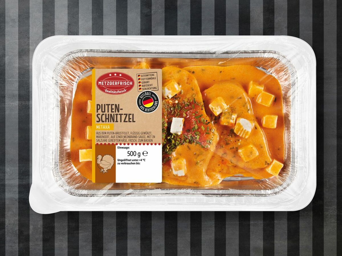 Metzgerfrisch Putenschnitzel Metaxa, 500 g von Lidl ansehen!