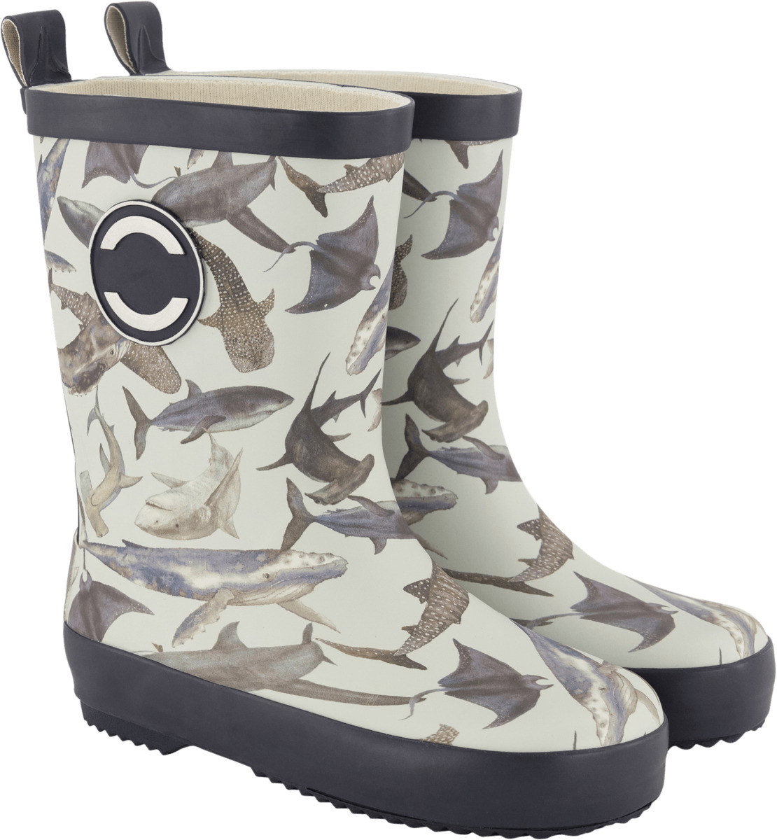 Bild 1 von Mikk-Line Gummistiefel mit Hai-Muster, blau, Gr. 26/27