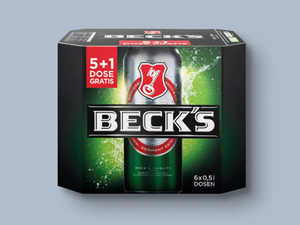 Beck’s Pils, 
         6x 0,5 l zzgl. 1.50 Pfand