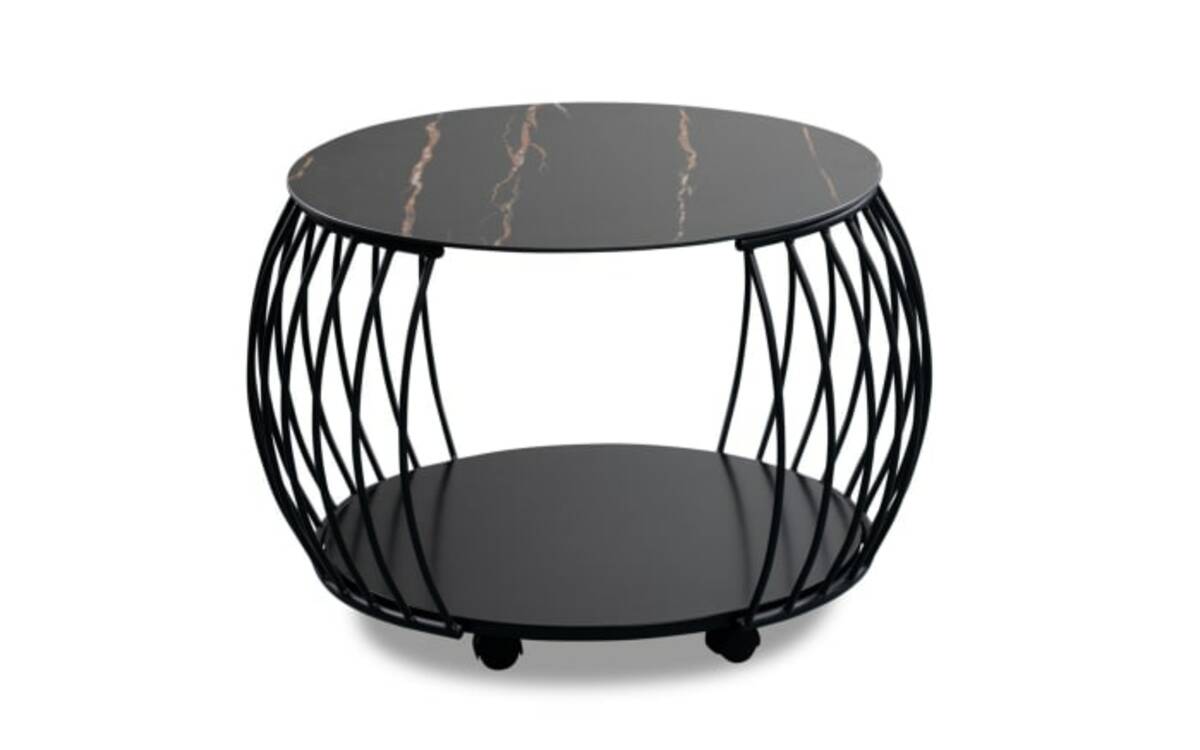 Bild 1 von Couchtisch Macau 1, Stein/schwarz, 60 cm