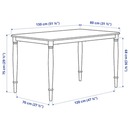 Bild 4 von DANDERYD / DANDERYD  Tisch und 4 Stühle, weiß/Vissle grau 130 cm