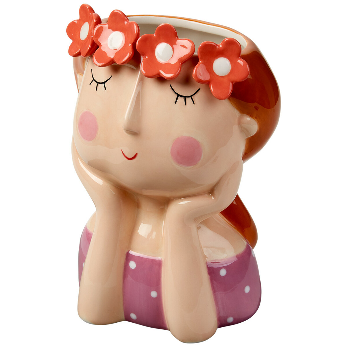 Bild 1 von Mittelgroße Vase in Frauen-Form BEERE / NATUR