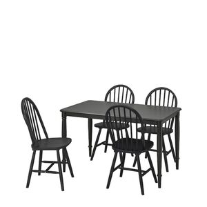 DANDERYD / SKOGSTA  Tisch und 4 Stühle, schwarz/schwarz 130 cm