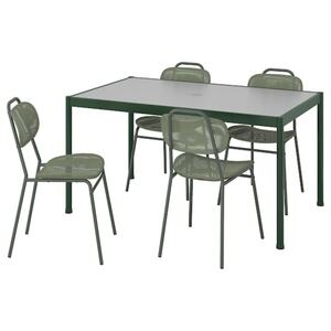 SEGERÖN / ENSHOLM  Tisch und 4 Stühle, für draußen dunkelgrün/grün 147 cm