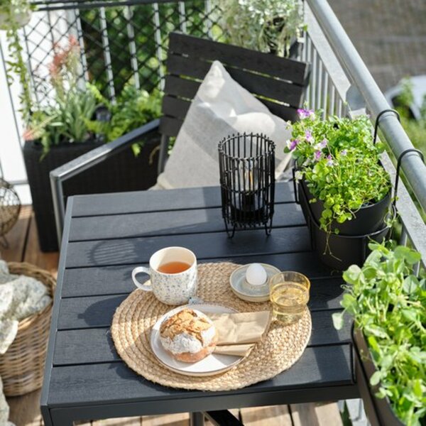 Bild 3 von Gartentisch JERSORE B70xL70 schwarz