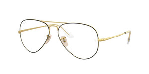 Ray-Ban AVIATOR 0RX6489 2890 Metall Pilot Schwarz/Schwarz Brille online; Brillengestell; Brillenfassung; Glasses