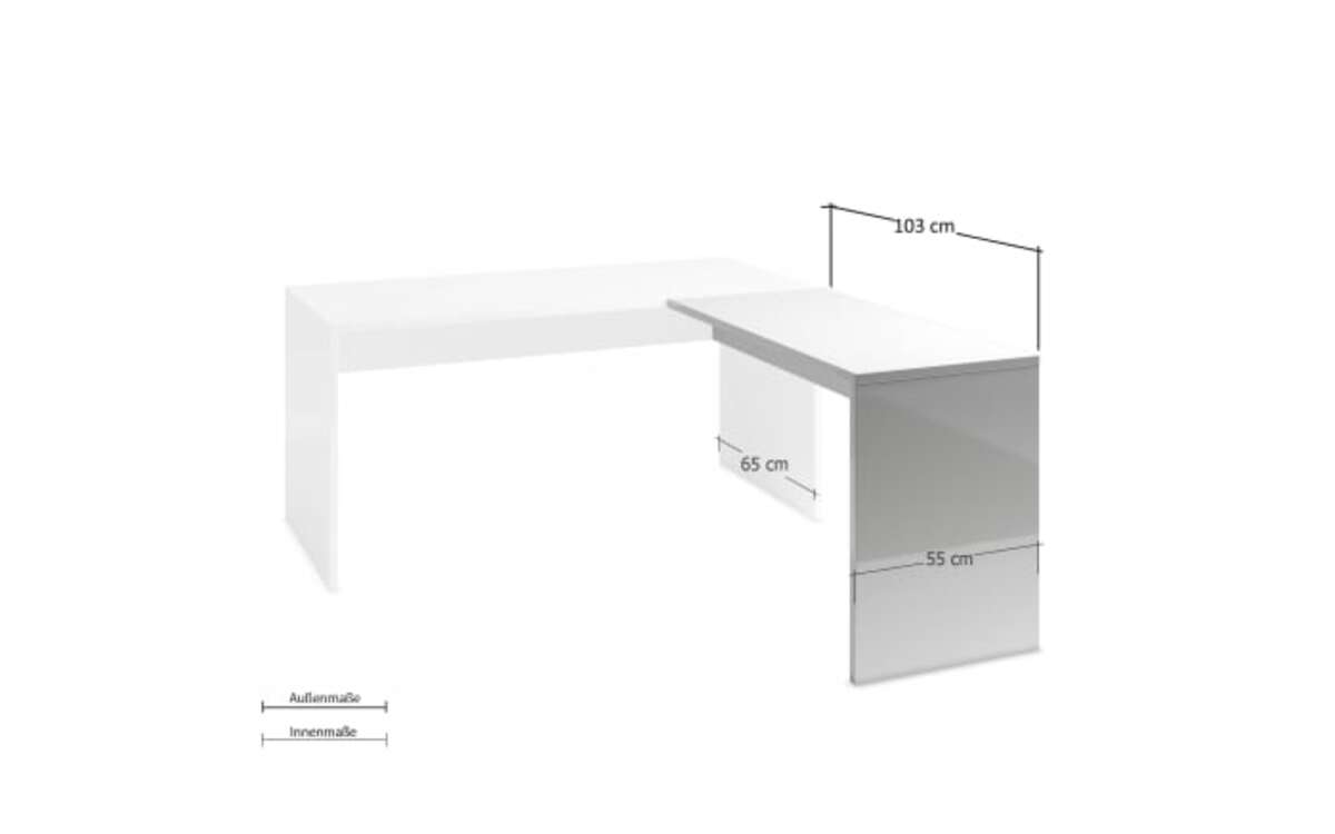 Bild 1 von Kitaly - Eckverlängerung Dame, weiß