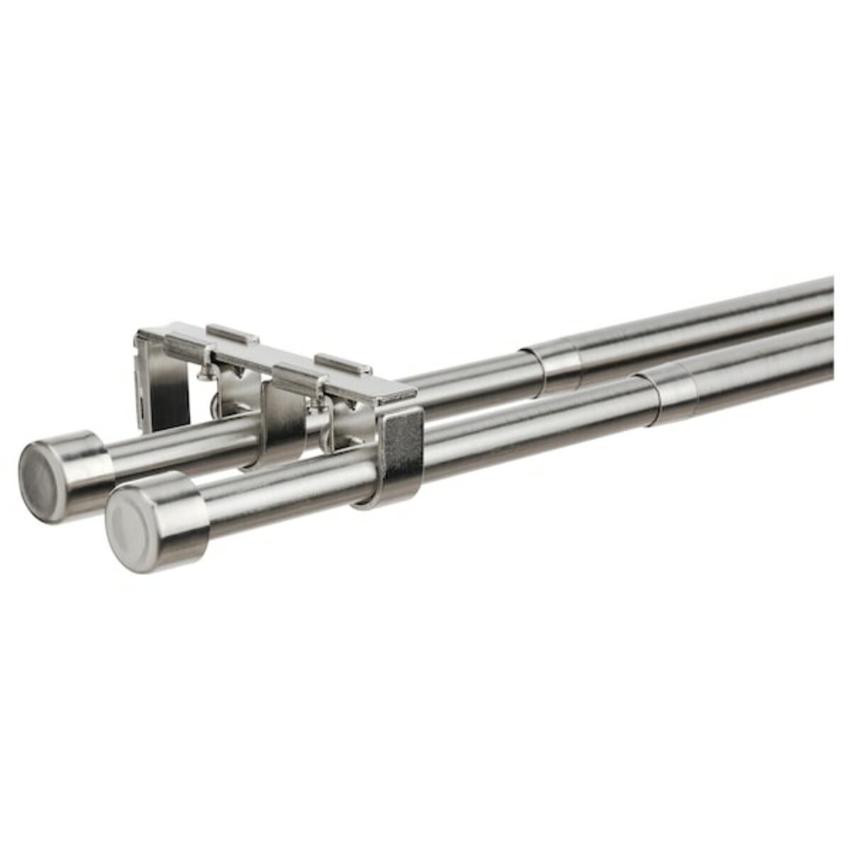 Bild 1 von BEKRÄFTA  Gardinenstangen-Set doppelt, vernickelt 120-210 cm 19 mm