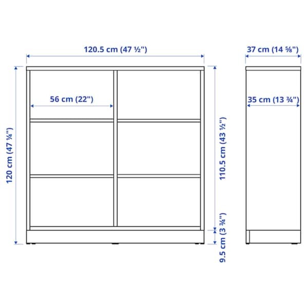 Bild 3 von TONSTAD  Regal, Eichenfurnier 121x37x120 cm