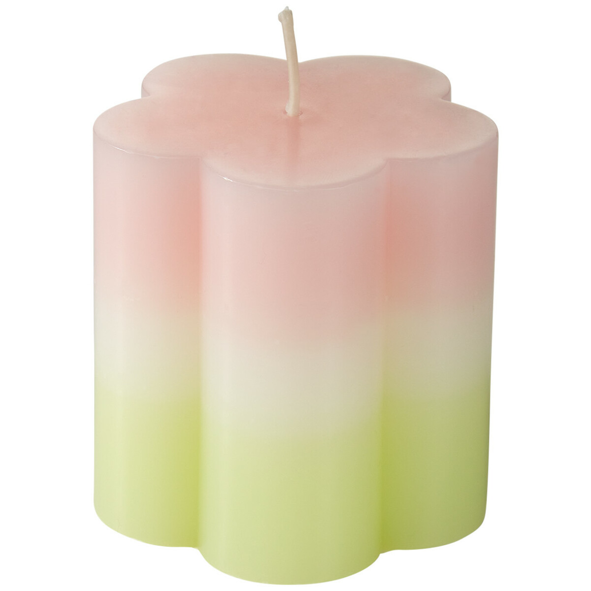 Bild 1 von Kleine Kerze in Blumenform ROSA / WEISS / HELLGRÜN