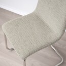 Bild 4 von TORSBY / LUSTEBO  Tisch und 4 Stühle, Hochglanz/weiß verchromt/Viarp beige/braun 135 cm