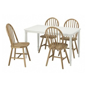 DANDERYD / SKOGSTA  Tisch und 4 Stühle, weiß/Akazie 130 cm
