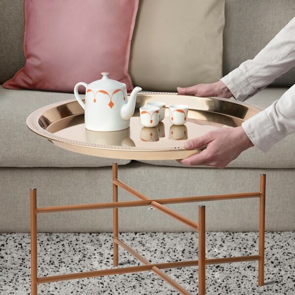 Bild 3 von GOKVÄLLÅ  Tabletttisch, kupferfarben 65x33 cm