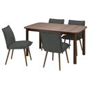 Bild 1 von STRANDTORP / KLINTEN  Tisch und 4 Stühle, braun/Kilanda dunkelgrau 150/205/260x95 cm