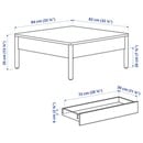 Bild 3 von TONSTAD  Couchtisch, braun gebeiztes Eichenfurnier 84x82 cm