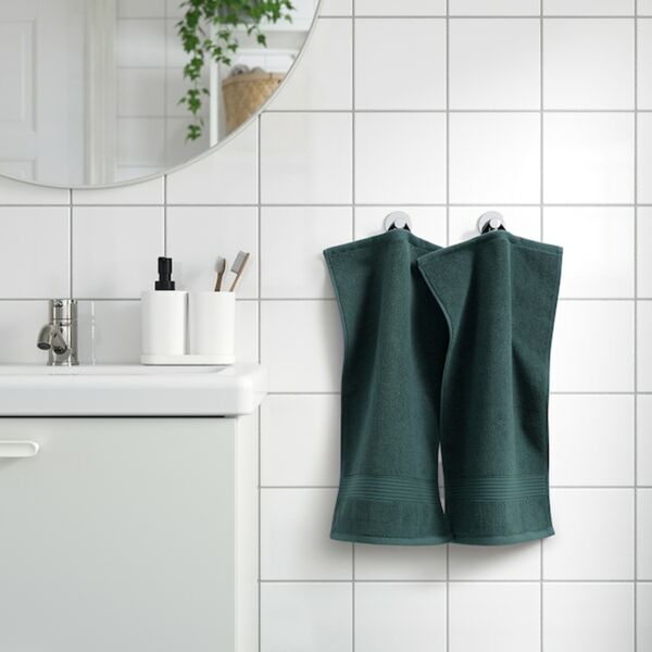 Bild 3 von FREDRIKSJÖN  Gästehandtuch, grautürkis 30x50 cm