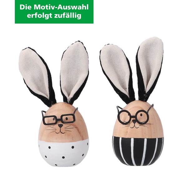 Bild 1 von Osterhase aus Holz mit Stoffohren (Motivauswahl erfolgt zufällig)