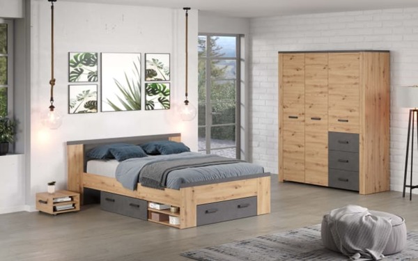 Bild 3 von Trendteam - Bettanlage Follow, Artisan Eiche-Nachbildung, 140 x 200 cm