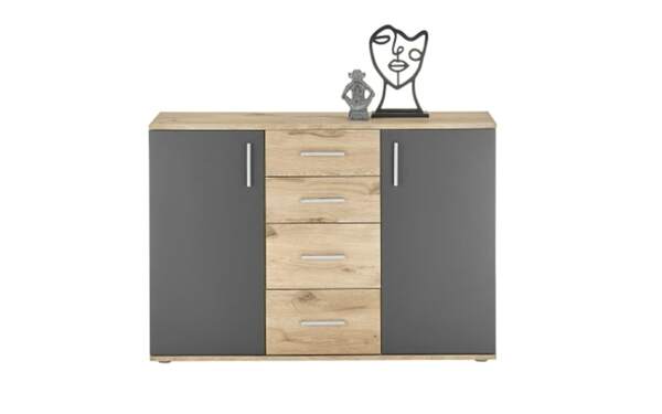 Bild 2 von Bega - Kommode BC 1040, Eiche-Nachbildung/grau, 120 x 84 cm