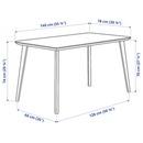 Bild 3 von LISABO / LISABO  Tisch und 4 Stühle, schwarz/Tallmyra schwarz/grau 140x78 cm