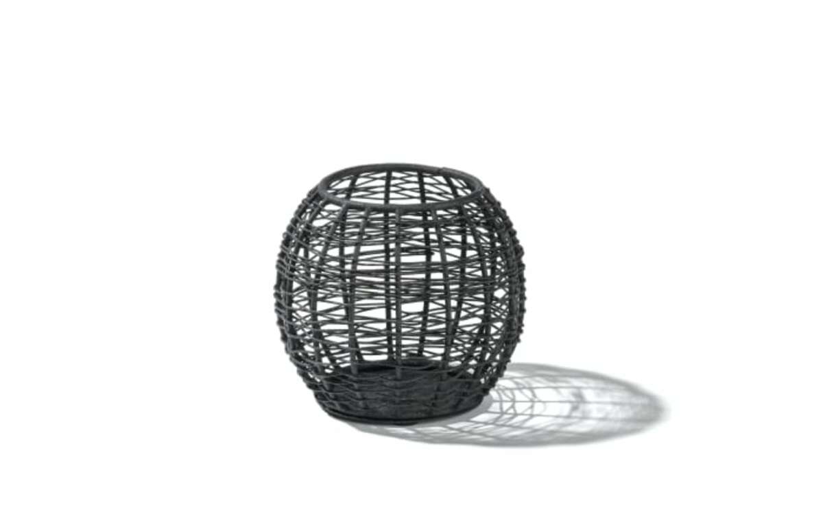 Bild 1 von Windlicht, schwarz, 12 x 10 x 13 cm