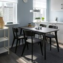 Bild 2 von LISABO / LISABO  Tisch und 4 Stühle, schwarz/Tallmyra schwarz/grau 140x78 cm