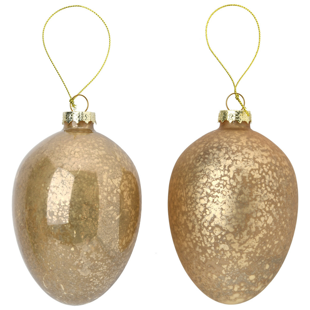 Bild 1 von 2 große Oster-Hänger in Ei-Form GOLD