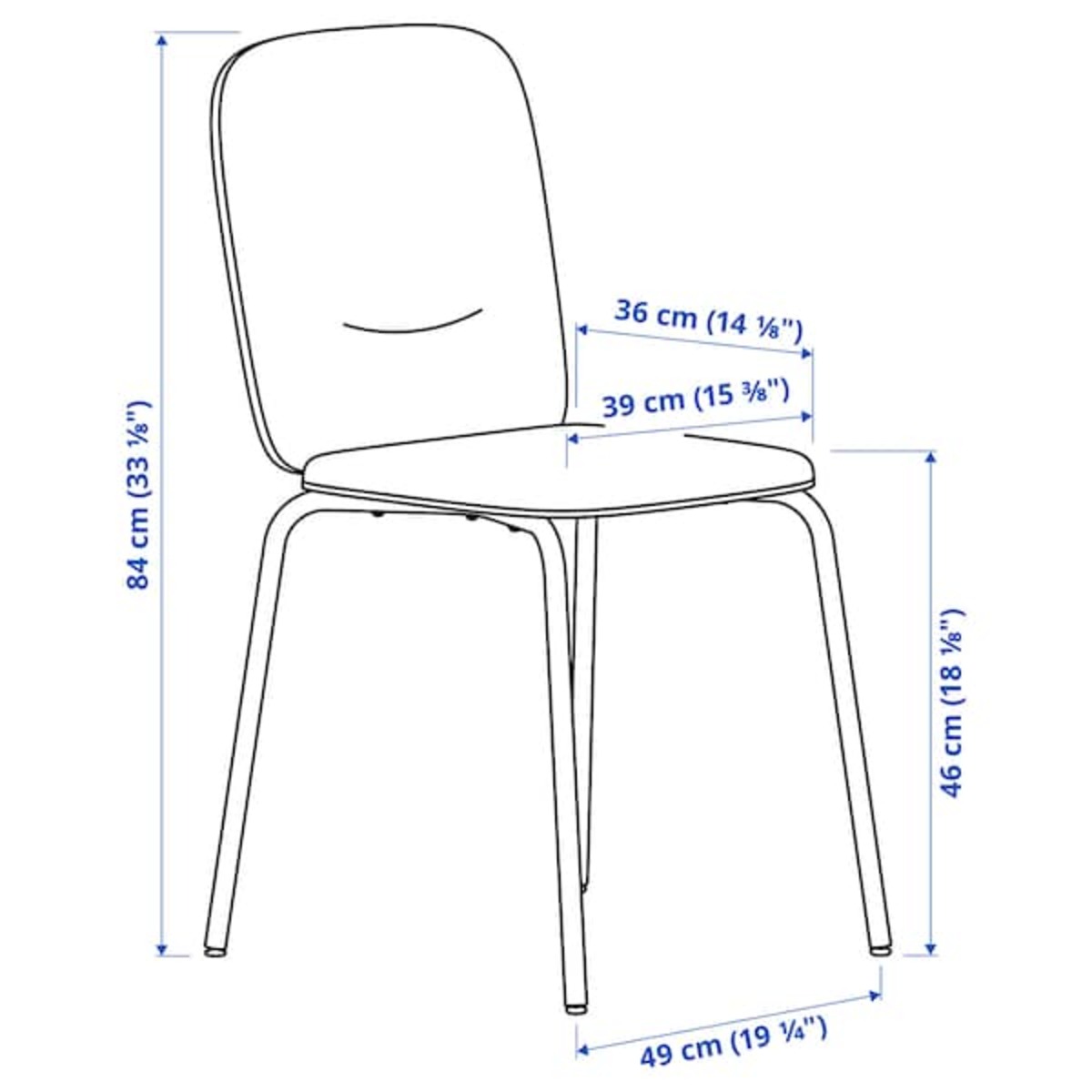 Bild 4 von SANDSBERG / PÅBODA  Tisch und 4 Stühle, schwarz/schwarz/Remmarn dunkelgrau 110 cm