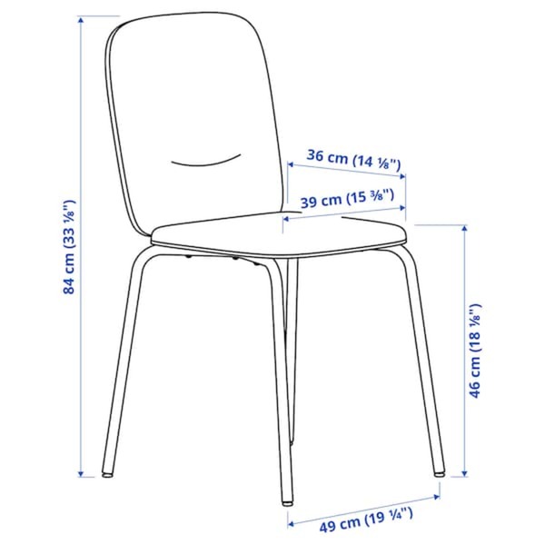 Bild 4 von SANDSBERG / PÅBODA  Tisch und 4 Stühle, schwarz/schwarz/Remmarn dunkelgrau 110 cm