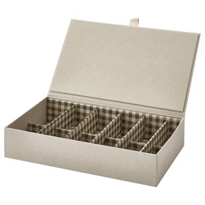 RÅGODLING  Kasten mit Fächern, naturfarben/beige 30x18x6 cm