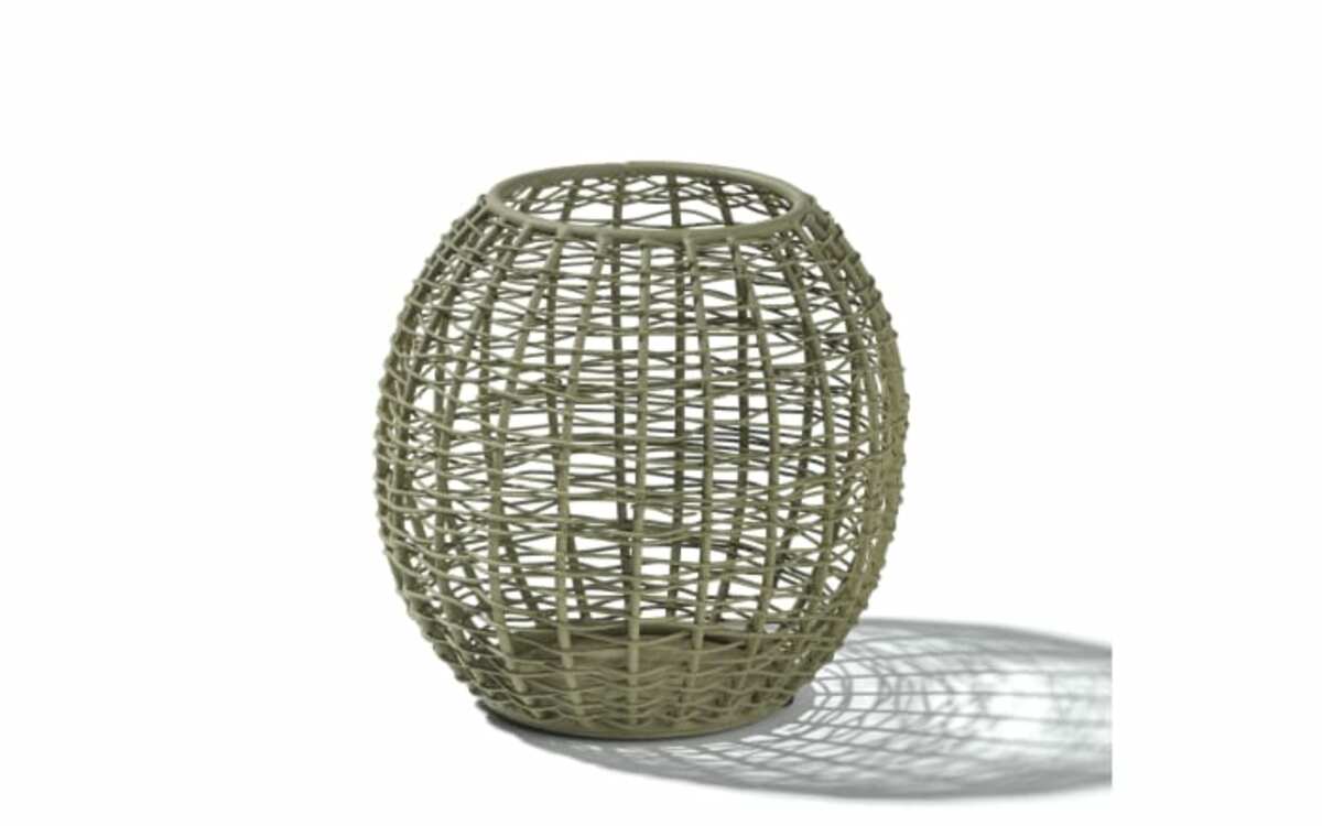 Bild 1 von Windlicht, olivegrün, 16,5 x 13,5 x 16,5 cm