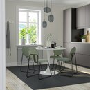 Bild 2 von DOCKSTA / MÅNHULT  Tisch und 4 Stühle, weiß weiß/Hakebo graugrün 103 cm