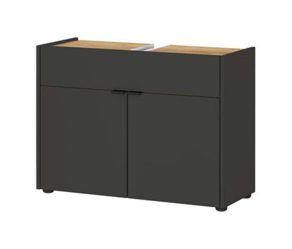 Bild 1 von Waschbecken-Unterschrank »Aalborg«, graphit/Navarra-Eiche-Nachbildung