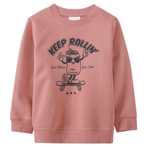 Jungen Sweatshirt mit großem Print TERRACOTTA