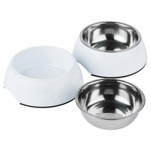 Bild 2 von ZooRoyal Melamin-Napf L 700ml 2er Set weiß 700ml