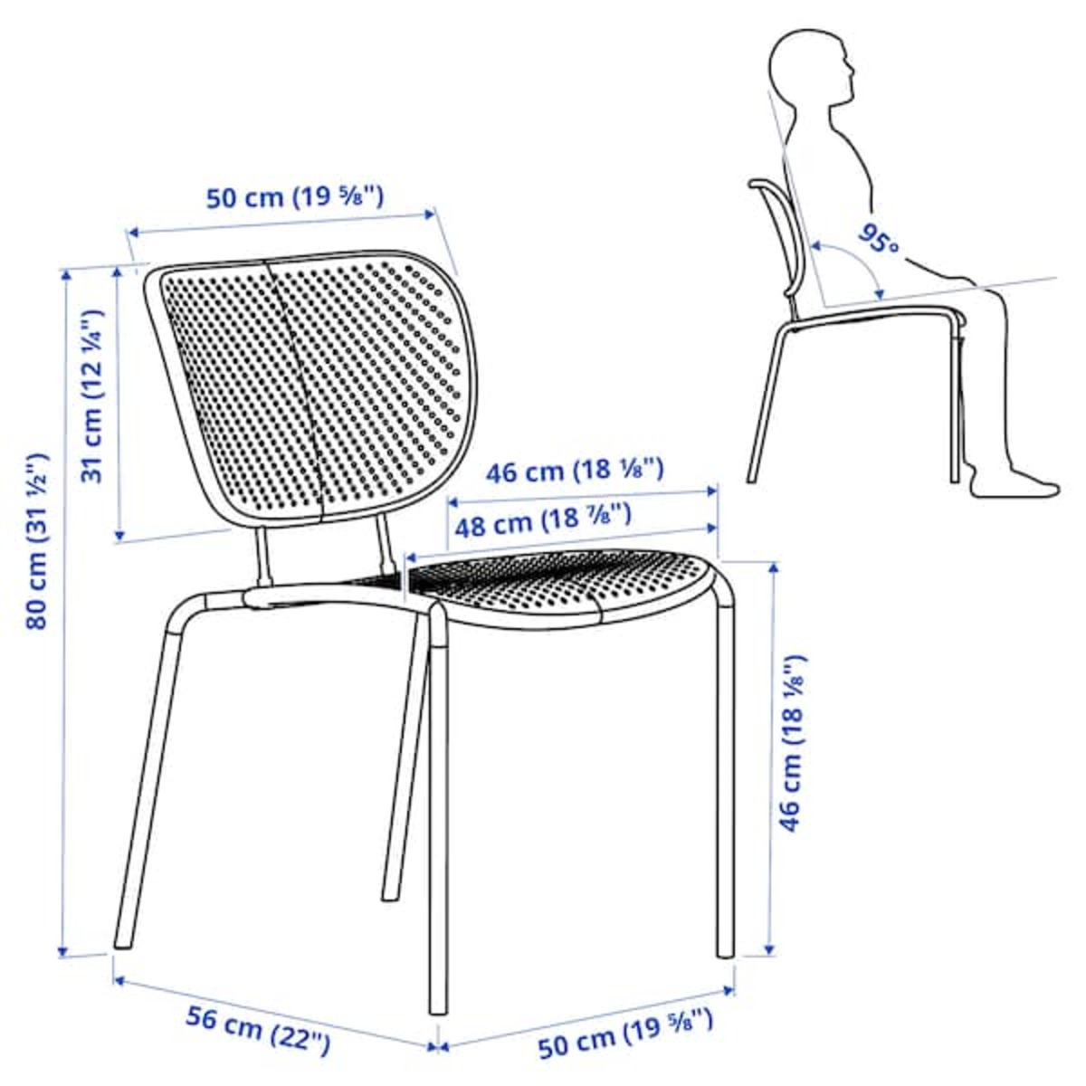 Bild 3 von SEGERÖN / DUVSKÄR  Tisch und 4 Stühle, für draußen weiß/beige/grau 147 cm