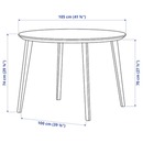 Bild 3 von LISABO / LISABO  Tisch und 4 Stühle, Esche/Tallmyra weiß/schwarz 105 cm