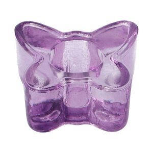 Stabkerzenhalter Schmetterling aus Glas lila