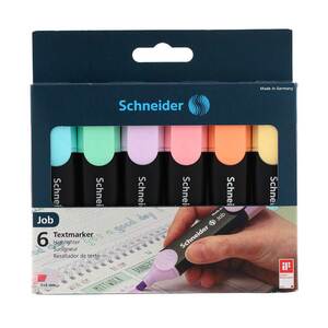 Schneider Textmarker Job 6 Stück pastell