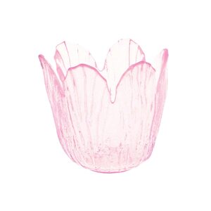 Teelichthalter Tulpe aus Glas rosa
