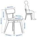 Bild 4 von LISABO / LISABO  Tisch und 4 Stühle, Esche/Tallmyra weiß/schwarz 105 cm